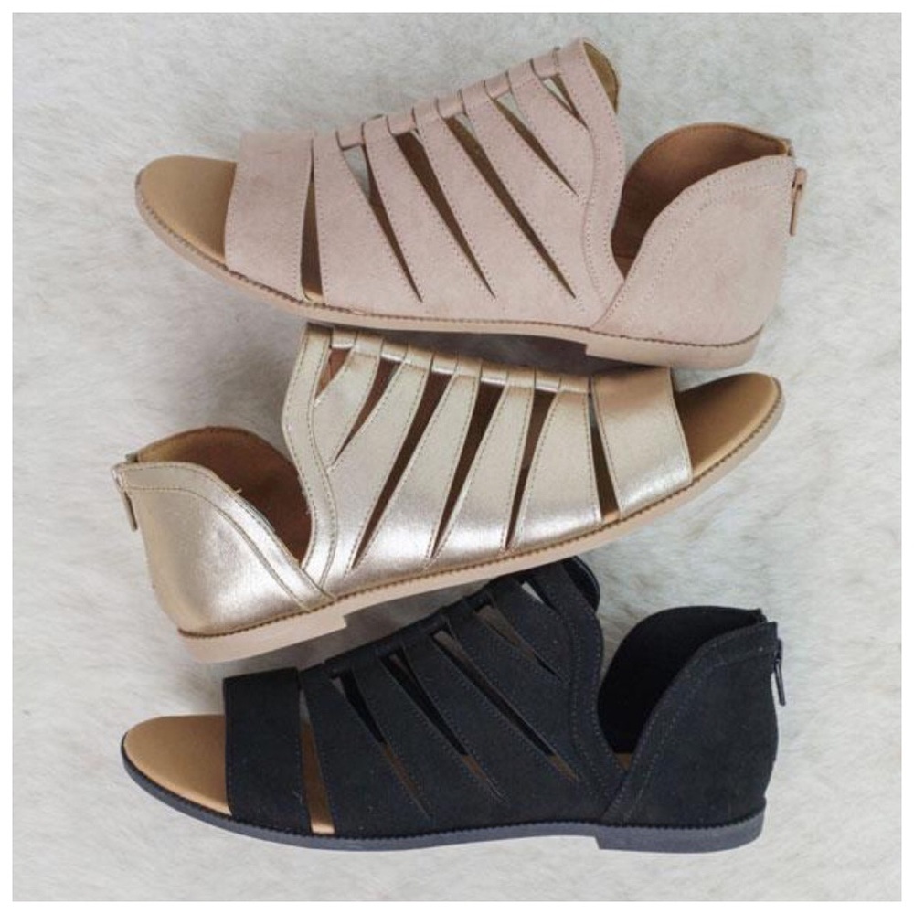New distressed gold caged sandals - Picture 3 of 6